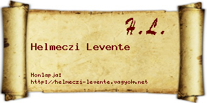 Helmeczi Levente névjegykártya
